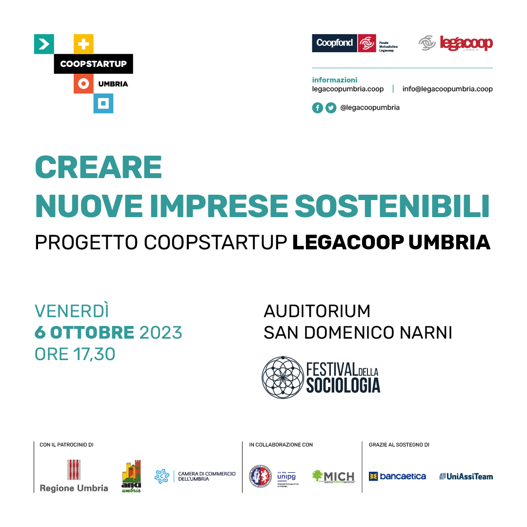LA SFIDA DI LEGACOOP UMBRIA: “CREARE E SOSTENERE 10 NUOVE STARTUP”